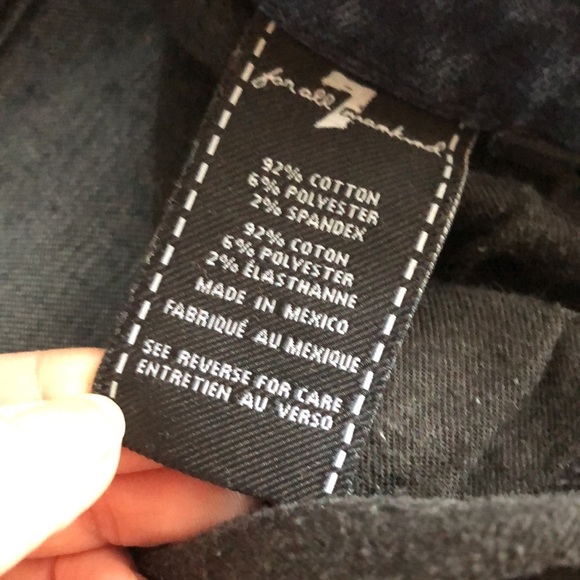 7 FOR ALL MANKIND Paxtyn Mid Rise Skinny Dark Wash Jeans Denim 31 - Picture 9 of 10